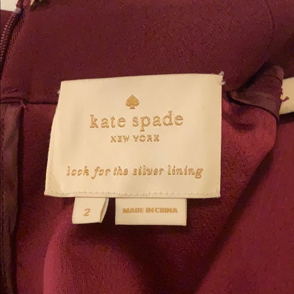 Kate Spade Maroon Mock Neck Dress - Picture 3 of 3